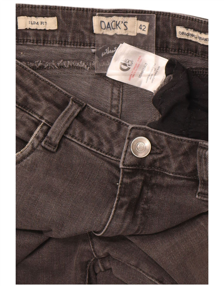 DACK'S Jeans Slim Feminino IT 42 Médio W28 L28 Algodão Cinza