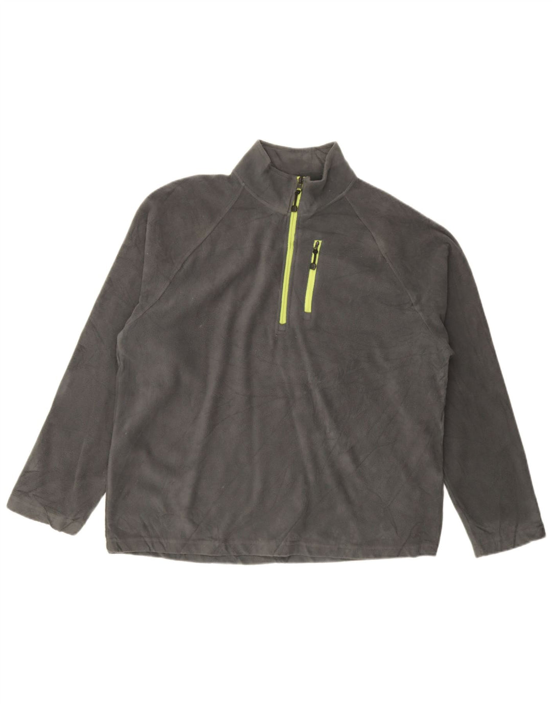 Jumper de lã masculino Starter com gola e zíper Reino Unido 42/44 grande poliéster cinza