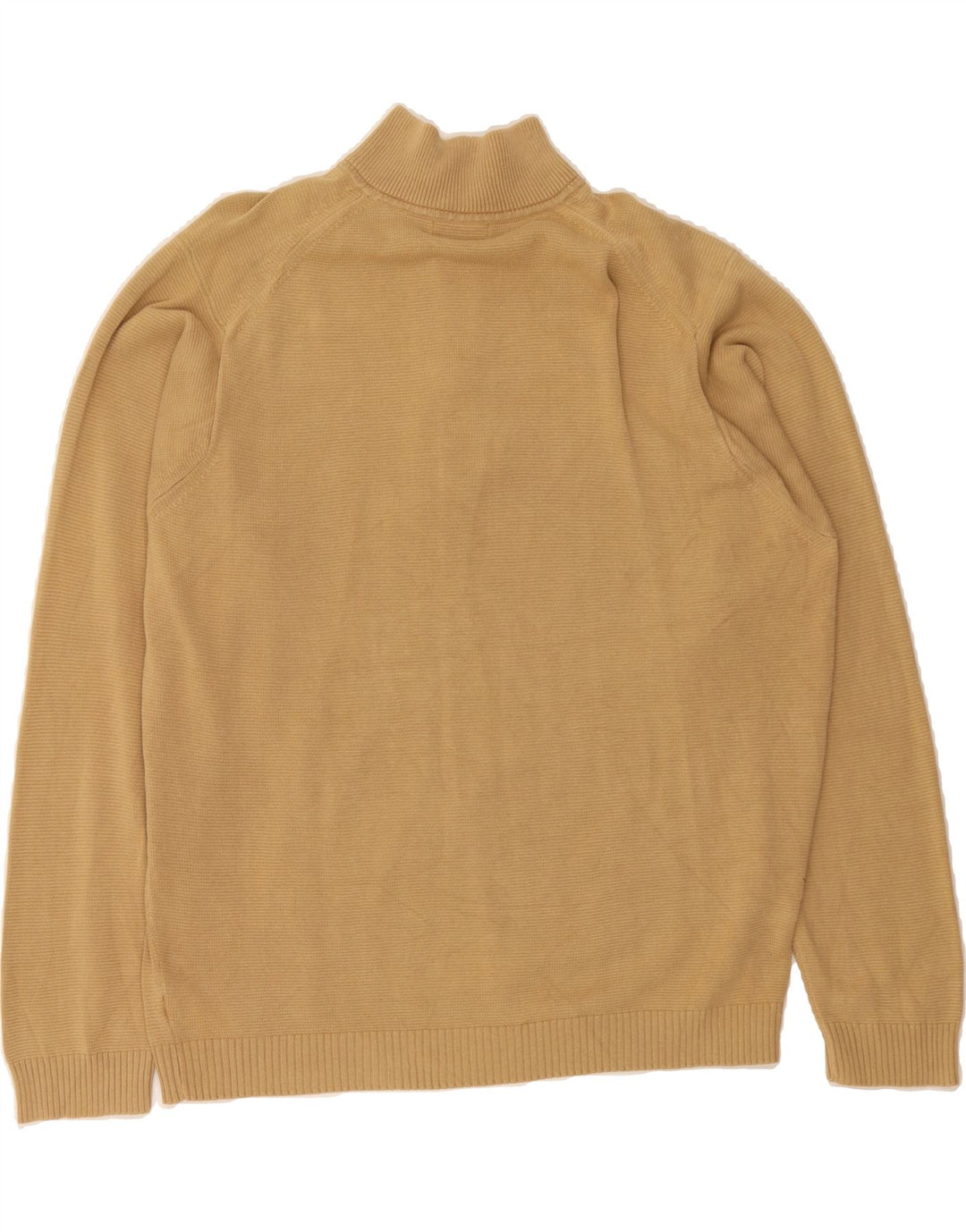 IZOD Mens Zip Neck Jumper Sweater XL Beige Cotton Vintage Izod and Second-Hand Izod from Messina Hembry 