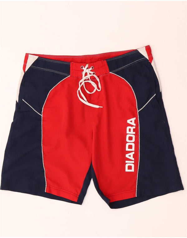 Shorts de natação masculino Diadora Graphic XL vermelho Colourblock poliéster