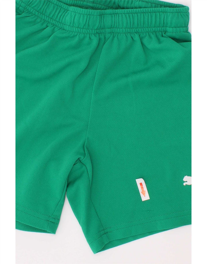 Shorts esportivos Puma meninos 7-8 anos verde poliéster