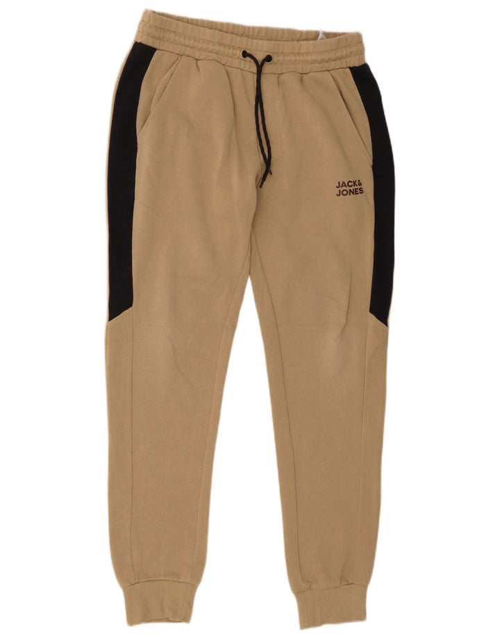 Calça de treino masculina Jack & Jones Joggers médio bege colorblock