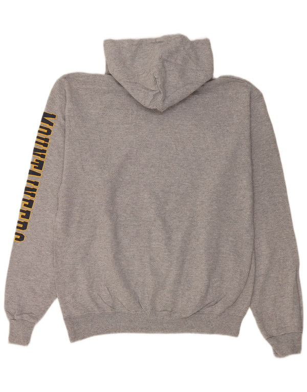Jumper com capuz gráfico Champion masculino West Virginia Mountaineers cinza médio