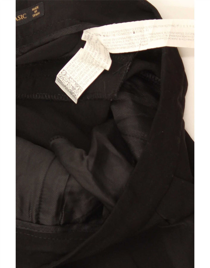 Calça casual feminina Zara Pegged médio W28 L32 poliéster preto