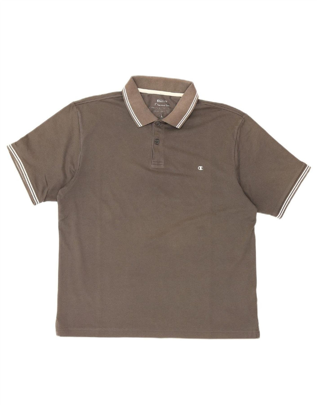 Camisa polo masculina CHAMPION grande algodão cinza