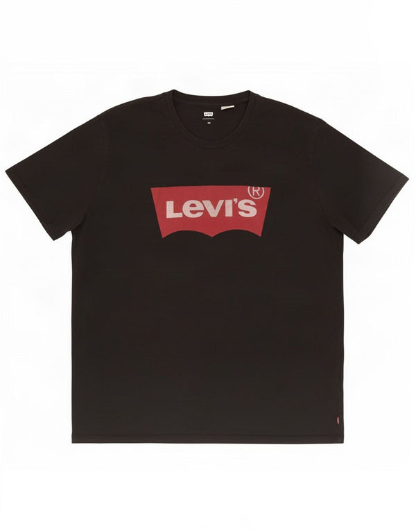 Camiseta gráfica masculina Levi's Top 2XL algodão preto