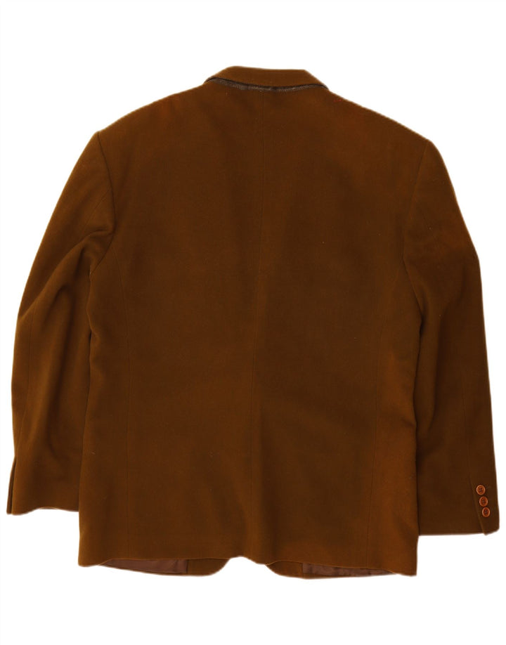 Jaqueta Blazer Masculina Valentino com 2 Botões IT 52 XL Marrom Nova Lã