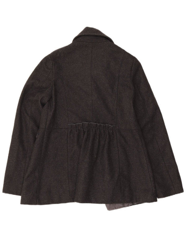 Sobretudo Militar Benetton Meninas 10-11 Anos XL Lã Cinzenta