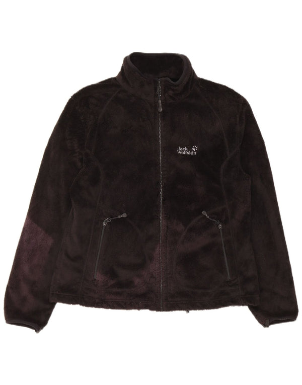 Jaqueta feminina de lã com forro Jack Wolfskin Reino Unido 16 grande poliéster preto
