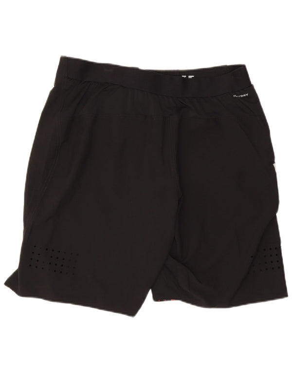Shorts de natação Reebok masculino gráfico médio preto poliéster