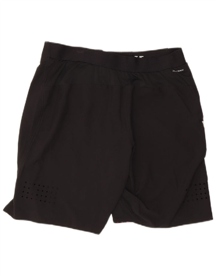 Shorts de natação Reebok masculino gráfico médio preto poliéster