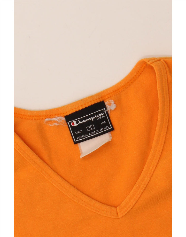 CHAMPION Girls T-Shirt Top 7-8 Years Small Orange Vintage Champion and Second-Hand Champion from Messina Hembry 