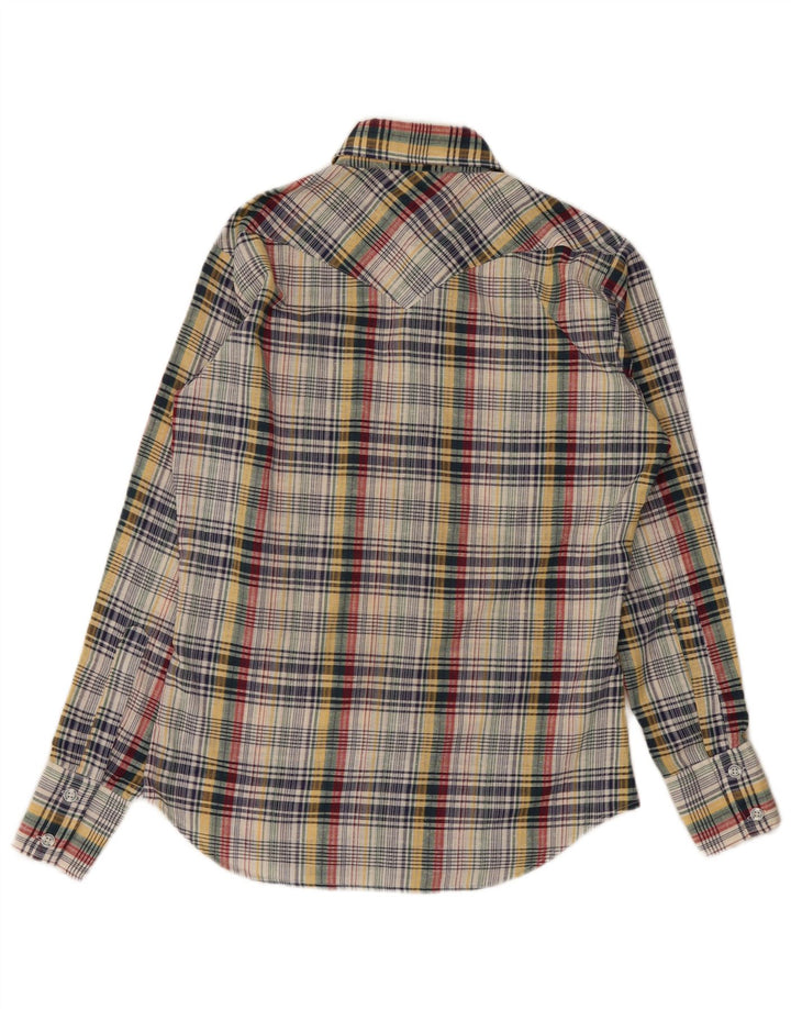 Camisa masculina de flanela Wrangler de algodão xadrez médio multicolorido