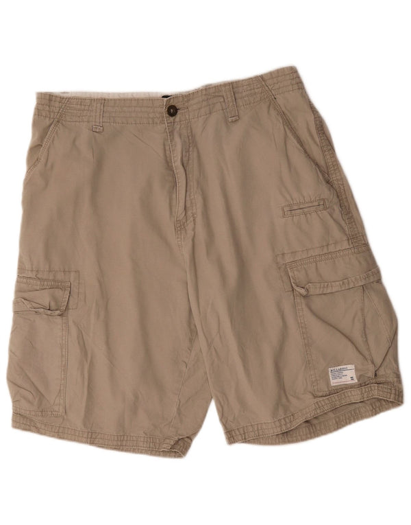 Shorts cargo masculino Billabong W34 grande algodão bege