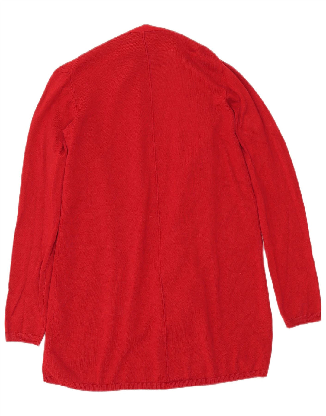 Suéter cardigã aberto feminino Zara Reino Unido 10 viscose vermelha pequena
