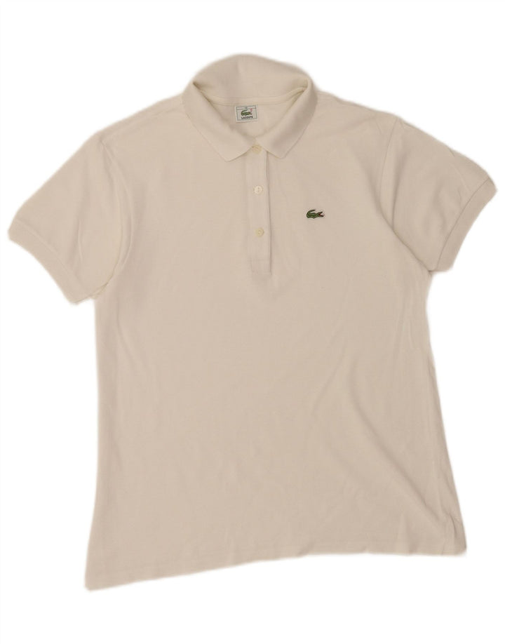 Camisa polo feminina Lacoste tamanho 40 médio branco