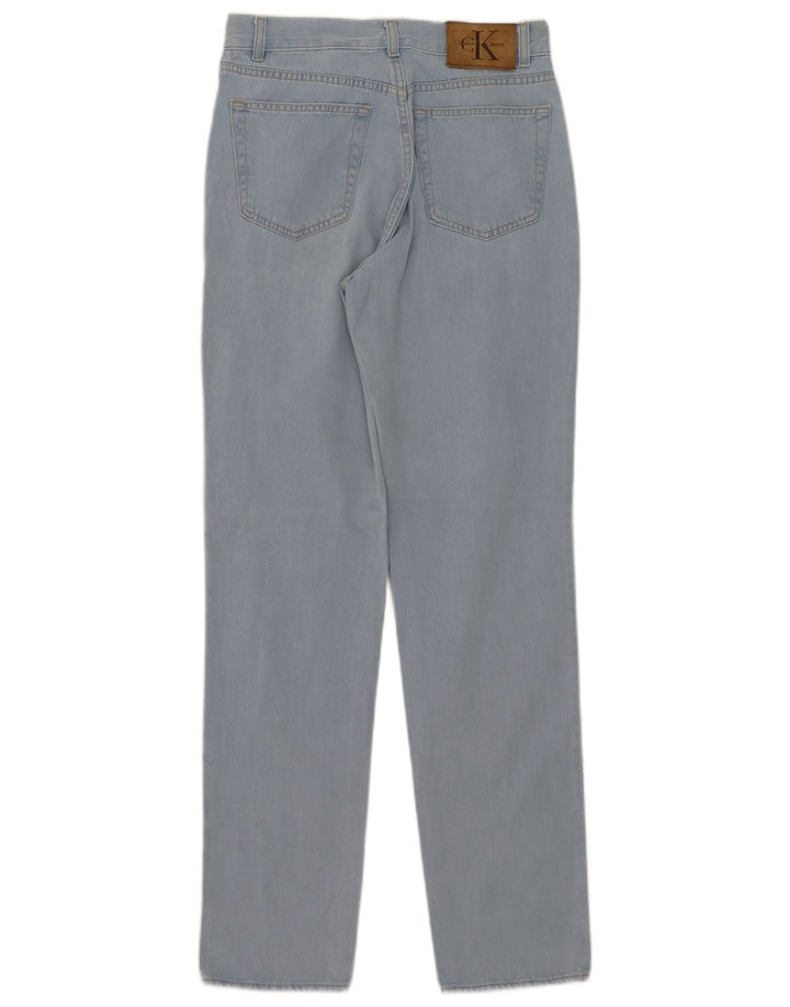 Calça jeans reta feminina Calvin Klein W30 L32 algodão azul