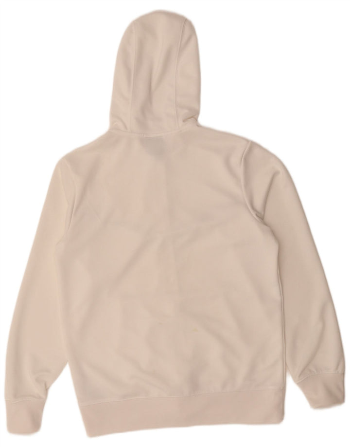 Suéter NIKE masculino com capuz e zíper médio branco poliéster