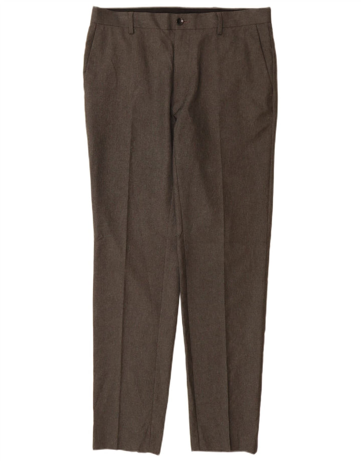 Calça casual skinny masculina Marks & Spencer W32 L31 poliéster cinza