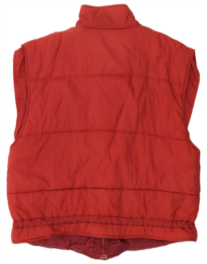 Colete acolchoado gráfico masculino vintage UK 42 XL vermelho nylon