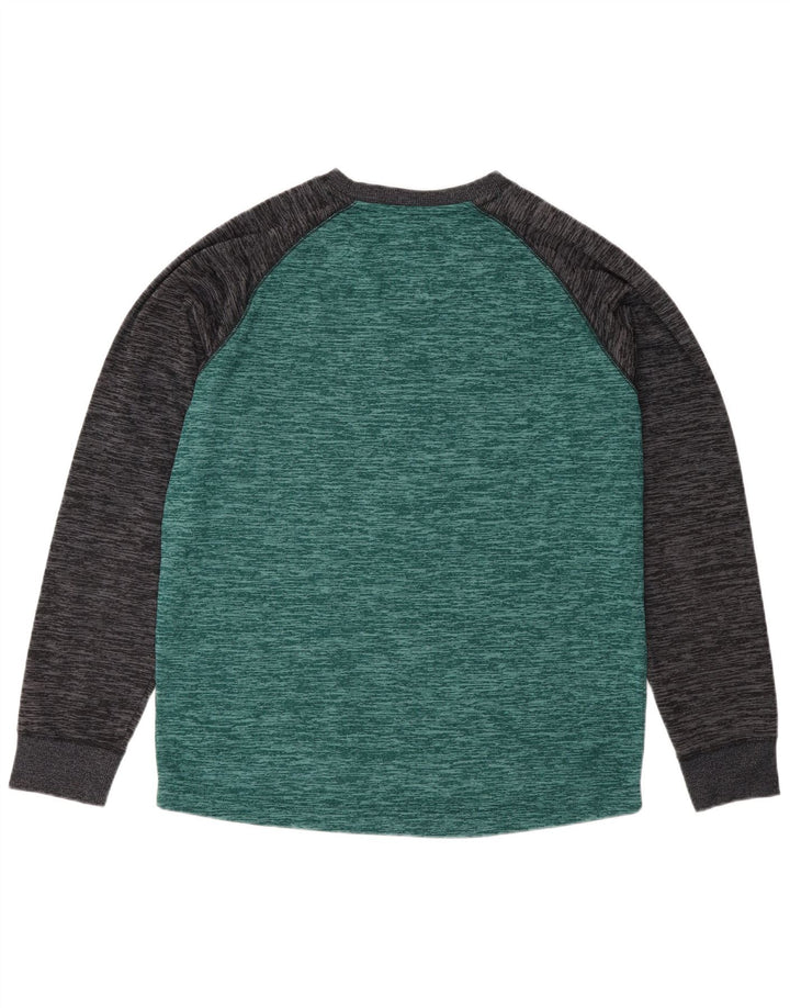 Top masculino O'Neill de manga comprida em poliéster colorblock verde médio