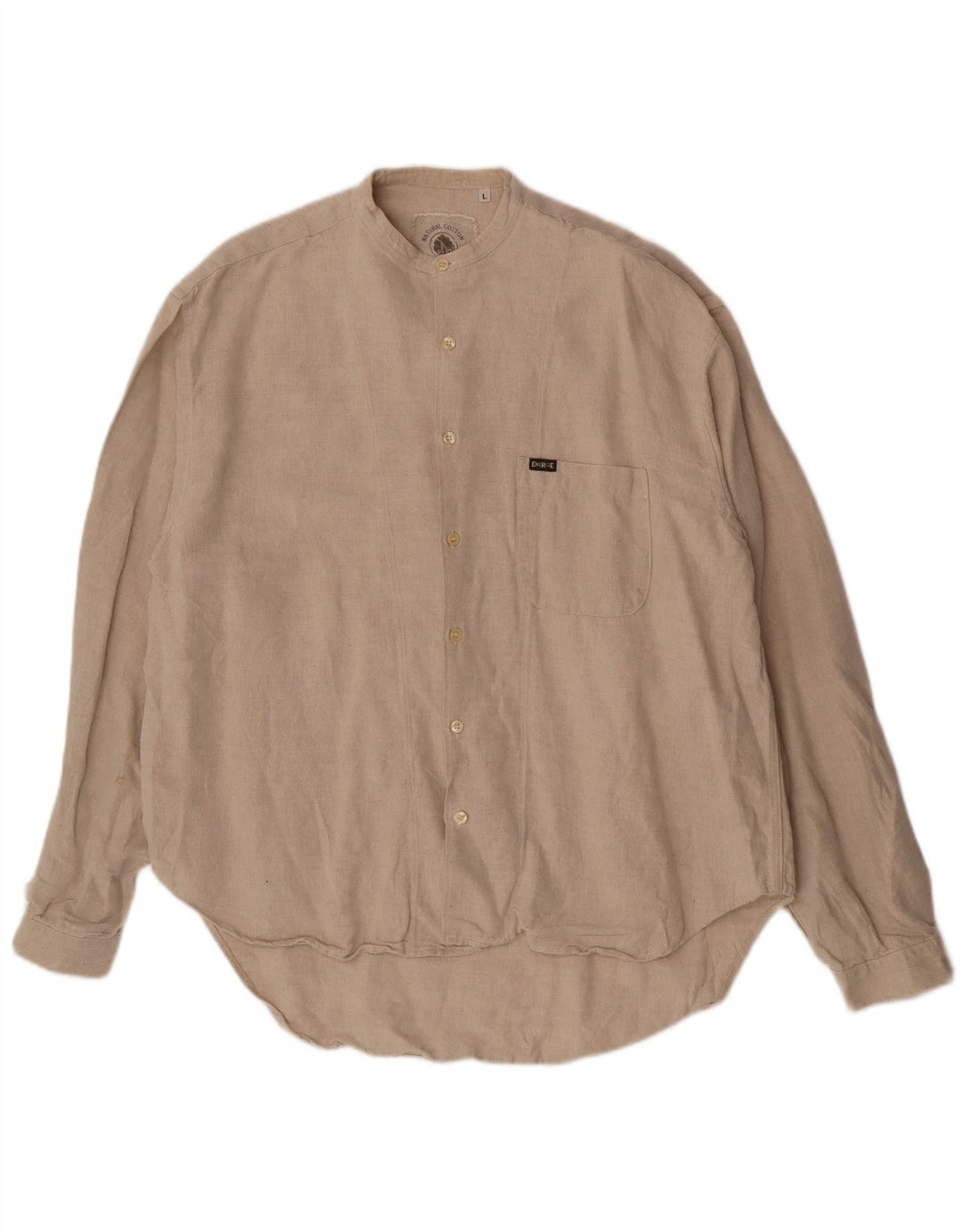 Camisa masculina Energie grande linho bege
