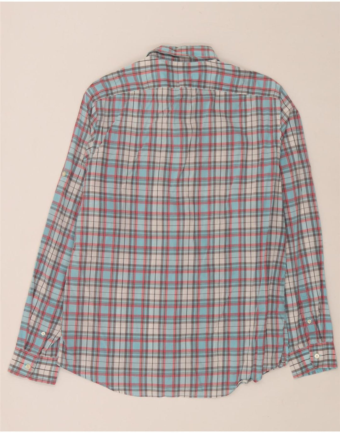 Camisa masculina Classic Fit da Gap, algodão xadrez azul médio