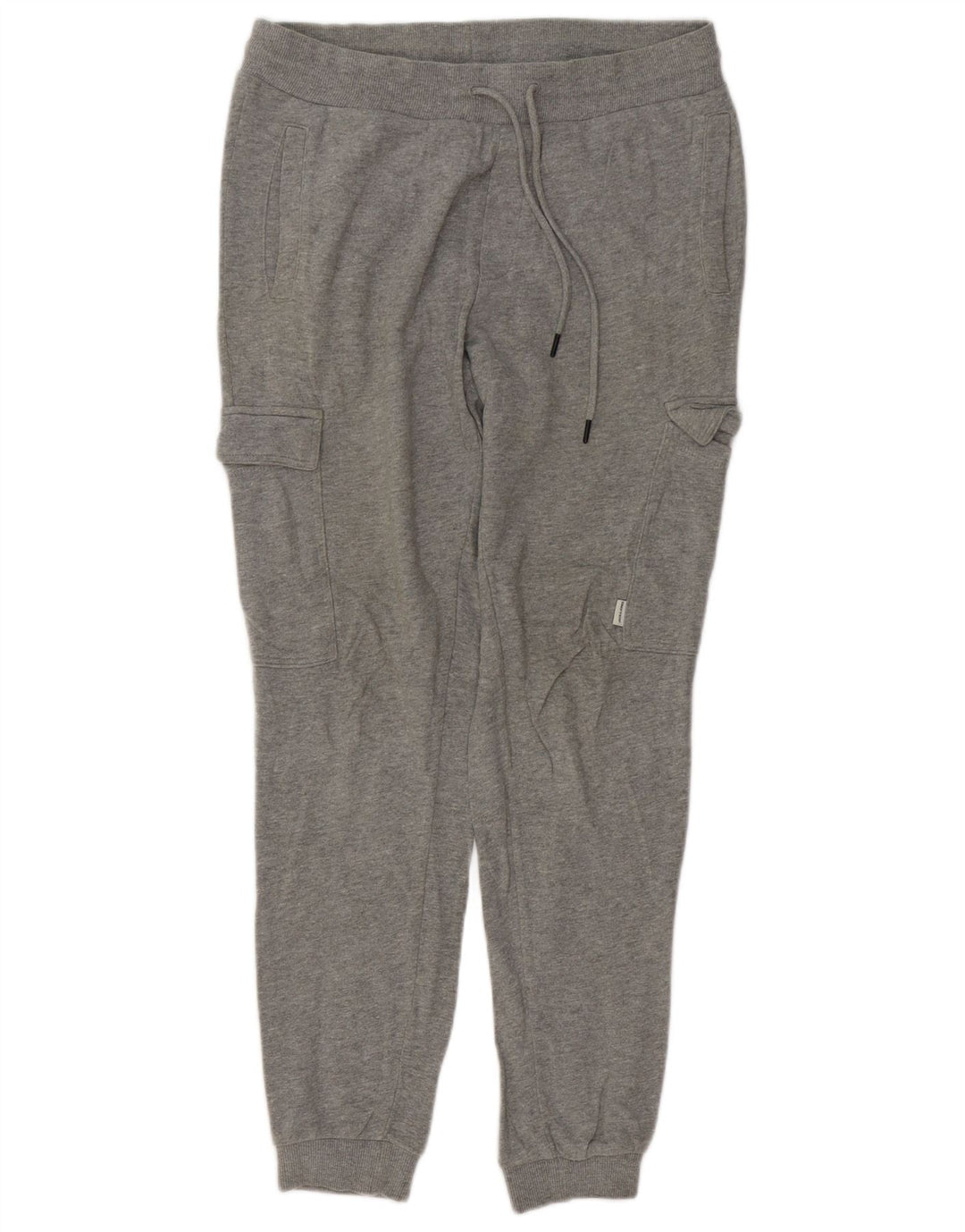 JACK & JONES Calça de treino masculina Cargo Joggers de algodão cinza médio