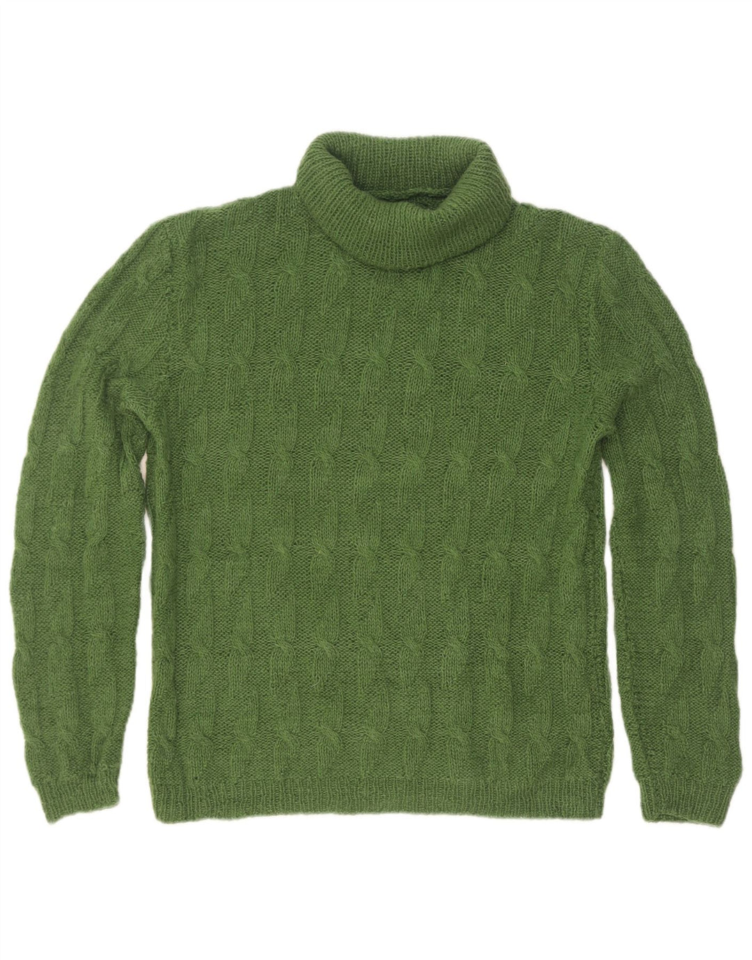 Suéter masculino vintage com gola redonda pequeno verde