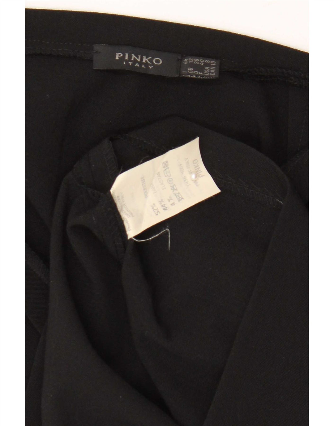 Mini saia feminina Pinko UK 12 médio W30 poliéster preto