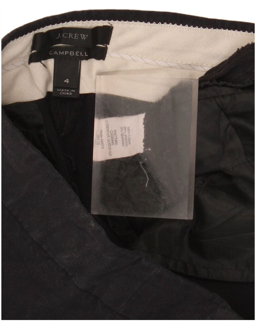 J. Crew Calça feminina Campbell Bootcut cortada US 4 pequena W32 L25 preta