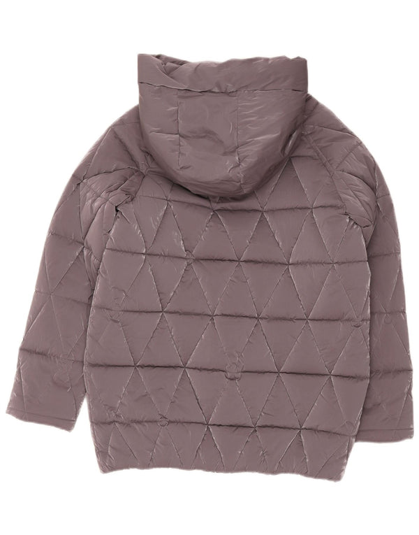 Casaco acolchoado com capuz para menina Benetton 15-16 anos 2XL poliéster cinzento