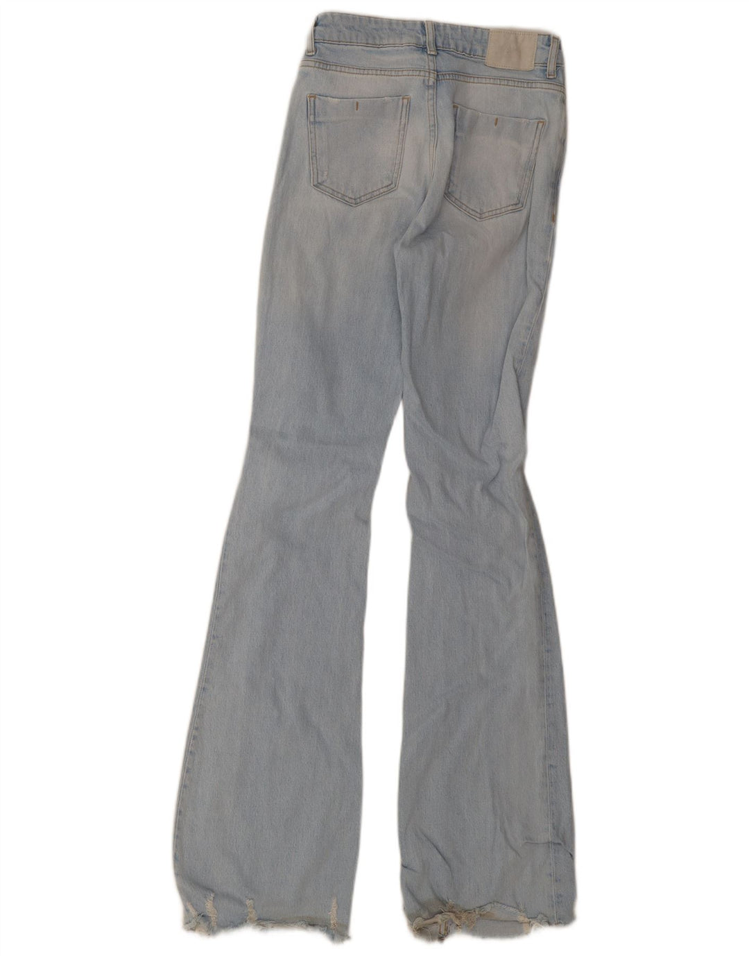 Zara Calça jeans feminina alta e desgastada EU 34 2XS W24 L36 Azul