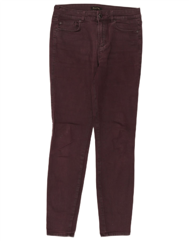 Jeans skinny feminino Massimo Dutti EU 38 pequeno W28 L30 Borgonha