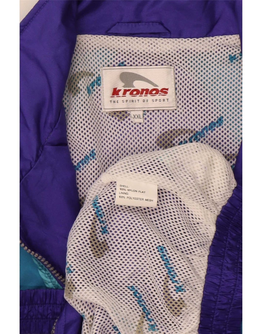 Kronos Mens Treino Top Jaqueta 2XL Roxo Colourblock Nylon