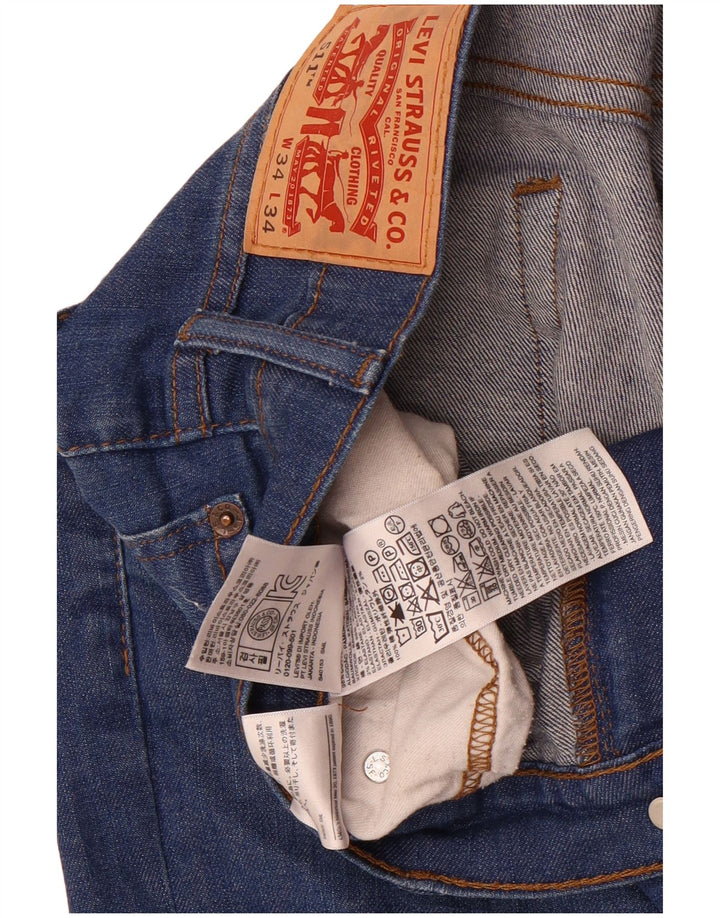Levi's Masculino 511 Slim Jeans 34 L34 Azul Algodão