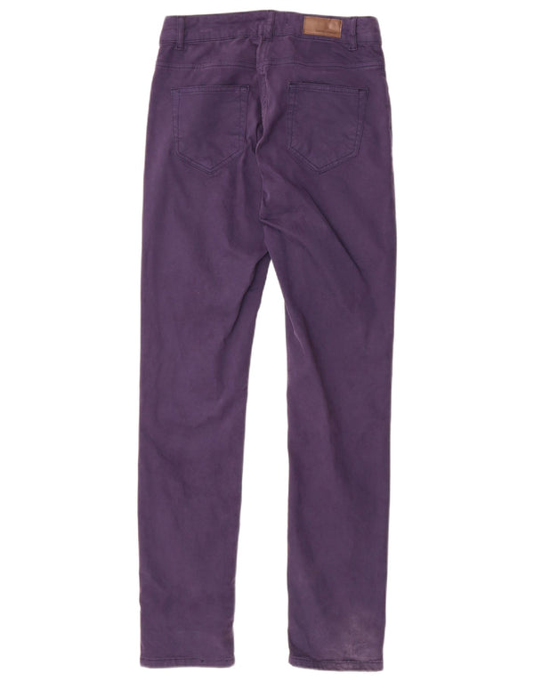 Laura Ashley Jeans Skinny Feminino Reino Unido 8 Pequeno W27 L31 Algodão Roxo