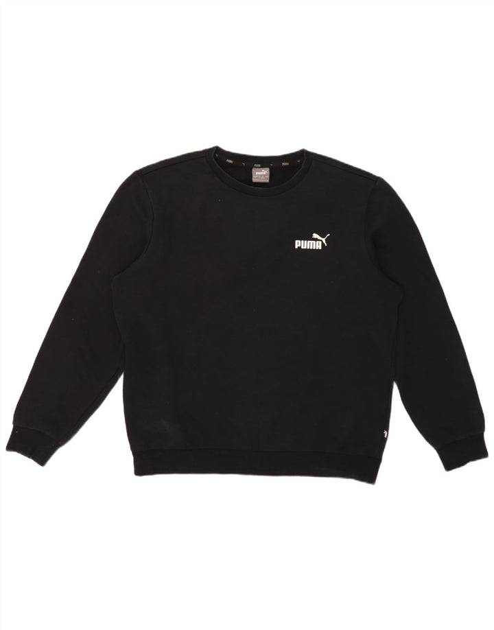 Puma moletom masculino jumper grande algodão preto