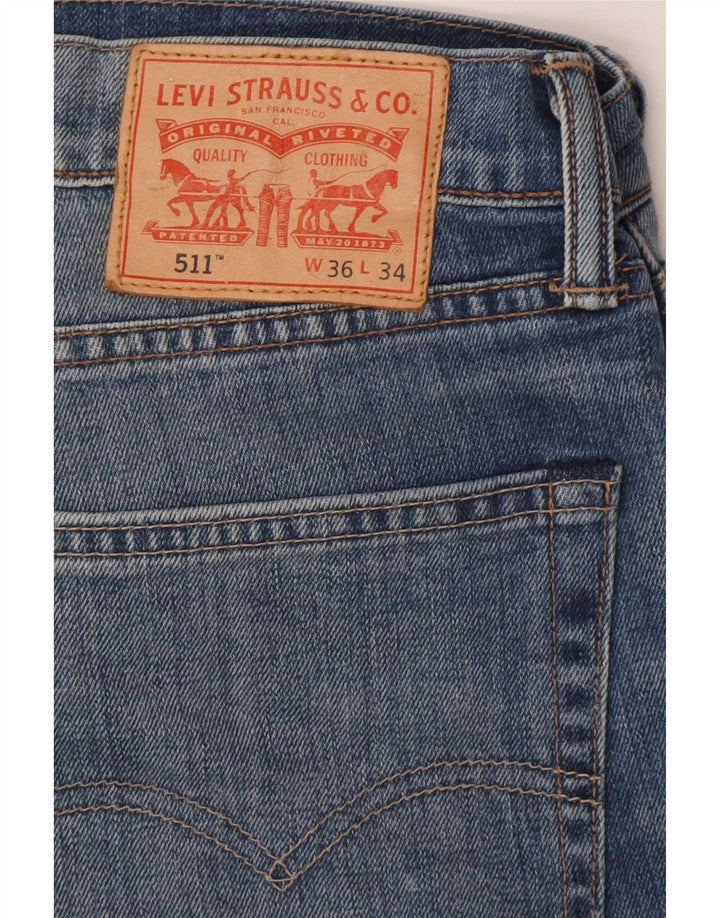 Calça jeans masculina Levi's 511 Tapered Slim W36 L28 azul algodão