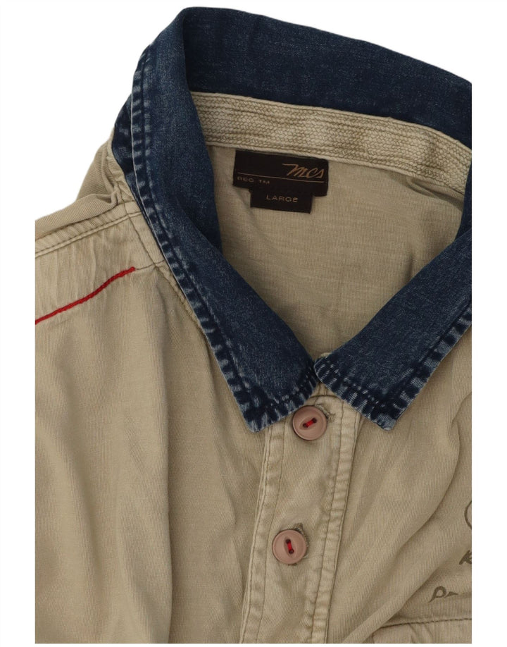 Camisa pólo gráfica masculina Marlboro Classics grande bloco colorido verde