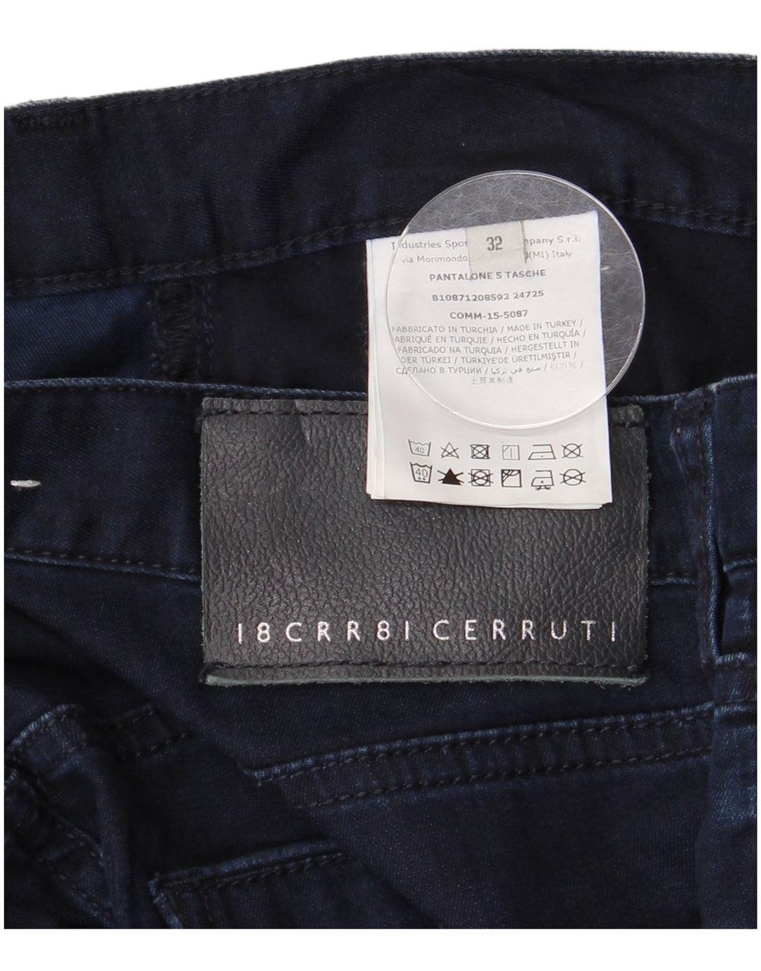 Calça jeans reta masculina CERRUTI 1881 W32 L27 algodão azul marinho