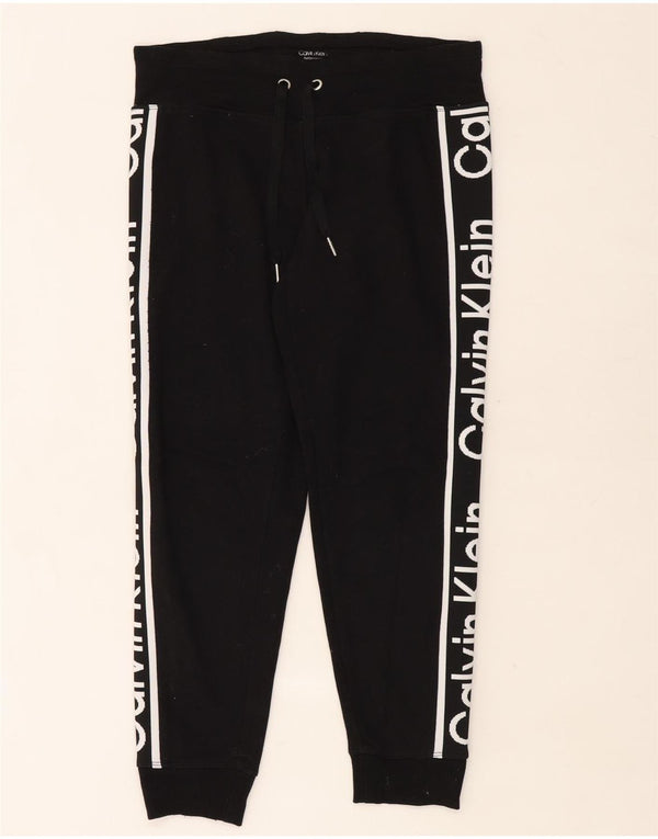 Calvin Klein Calça feminina de treino gráfico Joggers UK 14 Médio Preto
