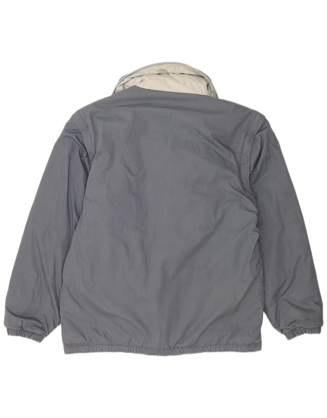 Jaqueta acolchoada reversível masculina North Land UK 40 grande poliéster cinza