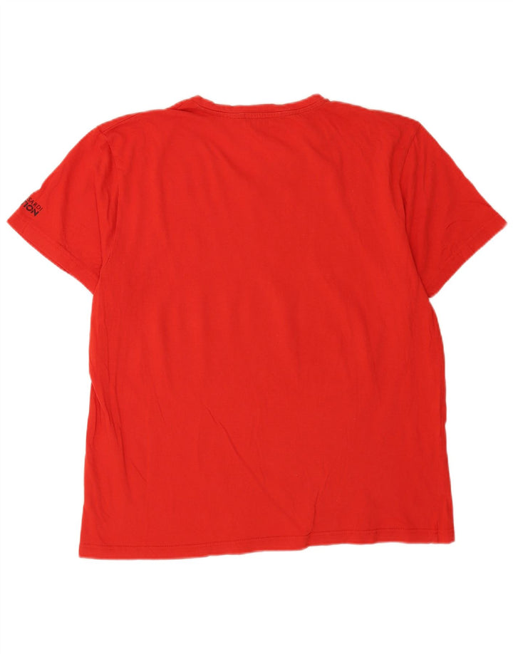 Camiseta gráfica masculina Trussardi Top 2XL vermelho