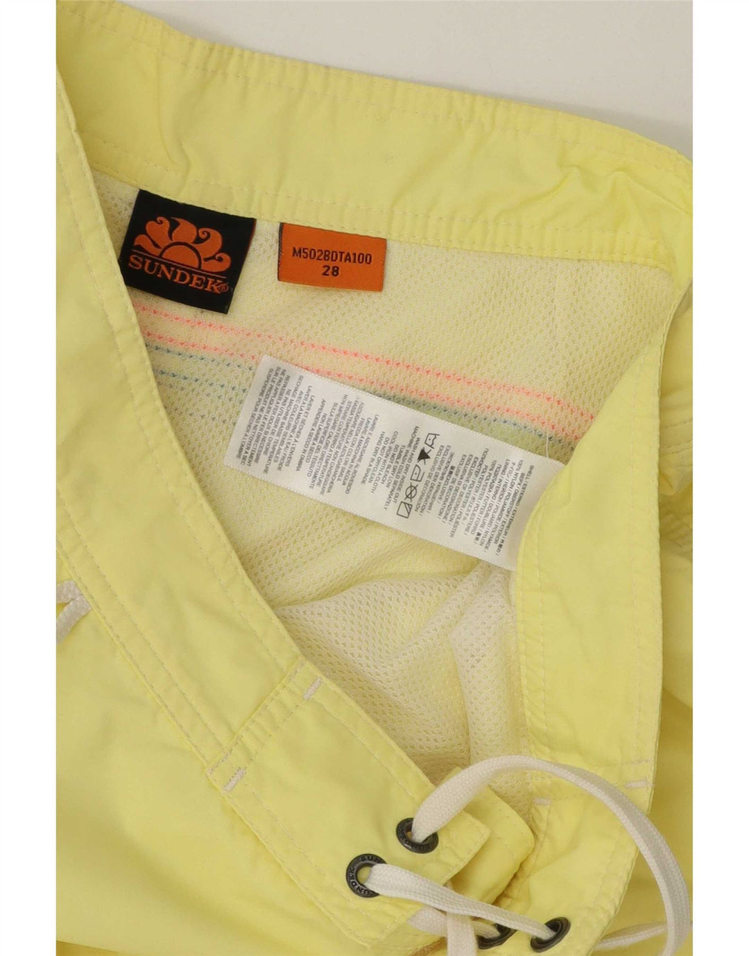 Shorts de natação masculino Sundek pequeno amarelo nylon