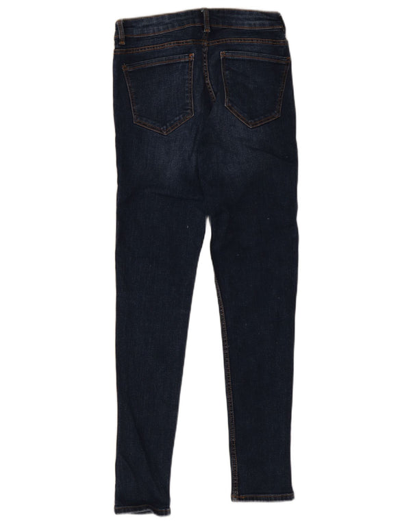 Zara Jeans Skinny Feminino UE 38 Pequeno W28 L27 Azul Algodão