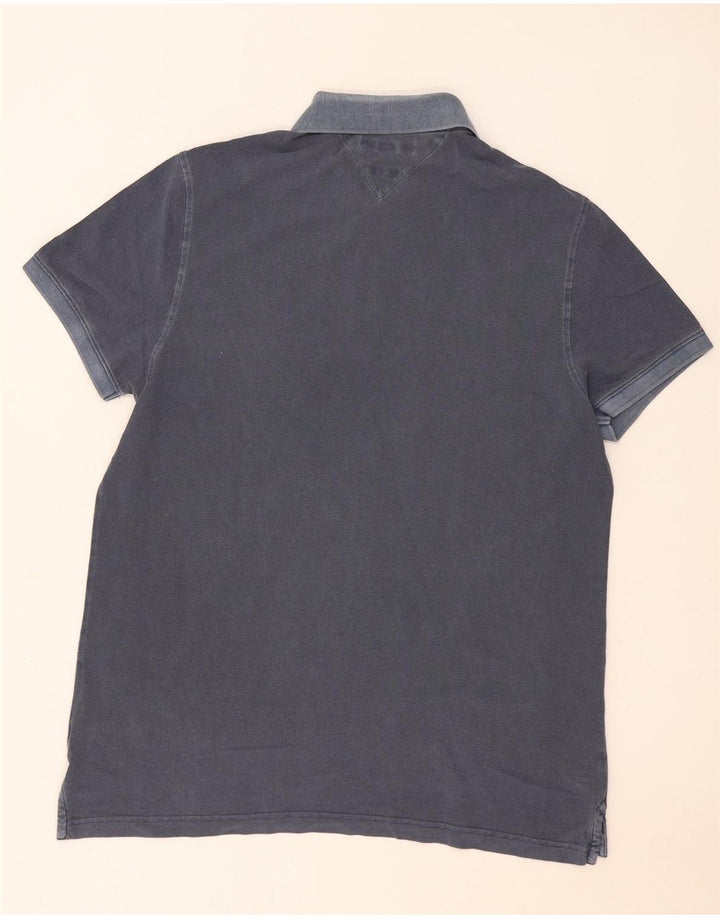 Camisa polo masculina Tommy Hilfiger Regular Fit grande azul marinho