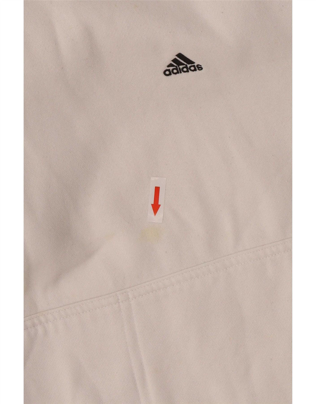 Adidas Mens Hoodie Jumper Médio Algodão Branco