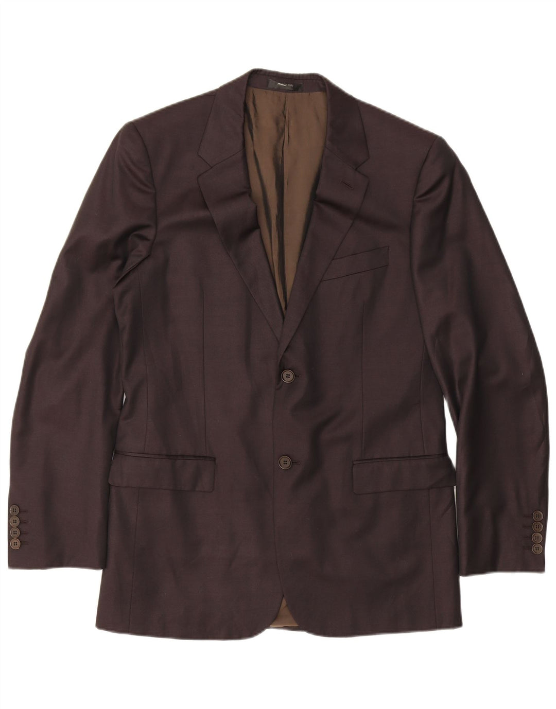 Jaqueta blazer masculina Calvin Klein de 2 botões grande cor de vinho nova lã