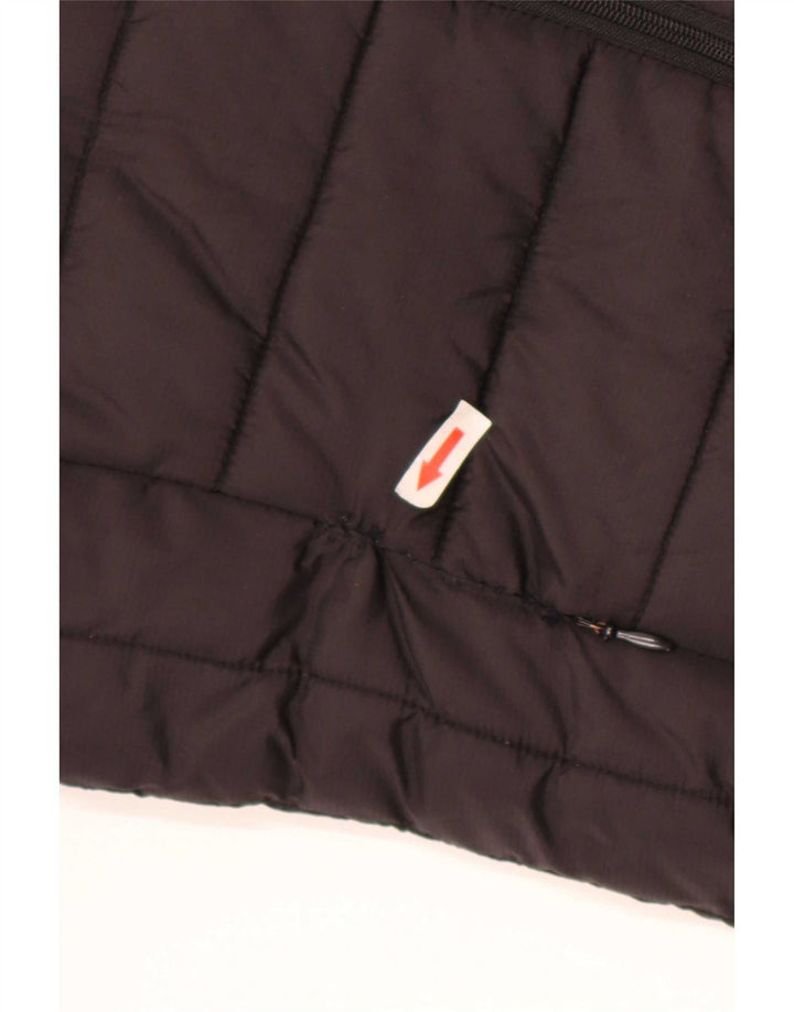 Jaqueta feminina Ellesse com capuz reversível acolchoada UK 10 pequena cinza nylon